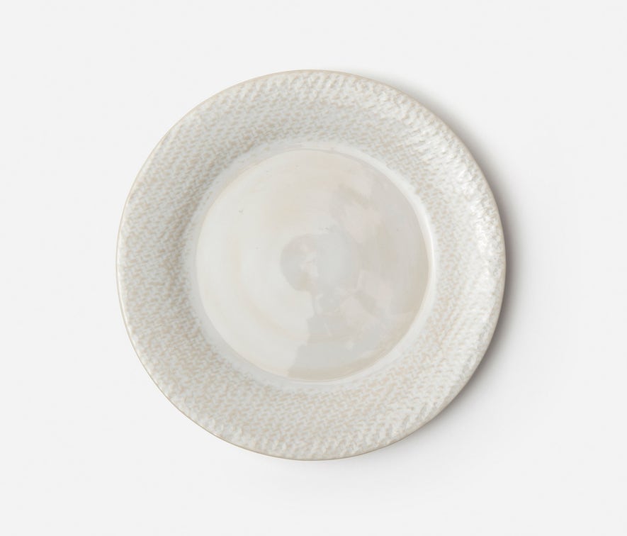 Blue Pheasant Vivienne Cream Patine Raffia Dinner Plate