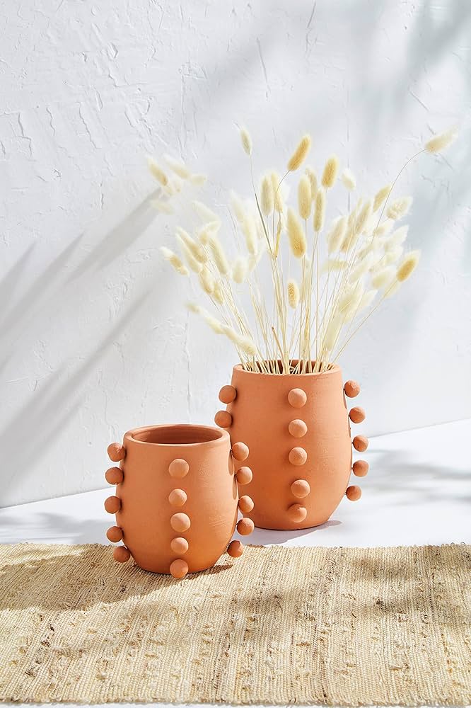 Mudpie Terracotta Beaded Vase