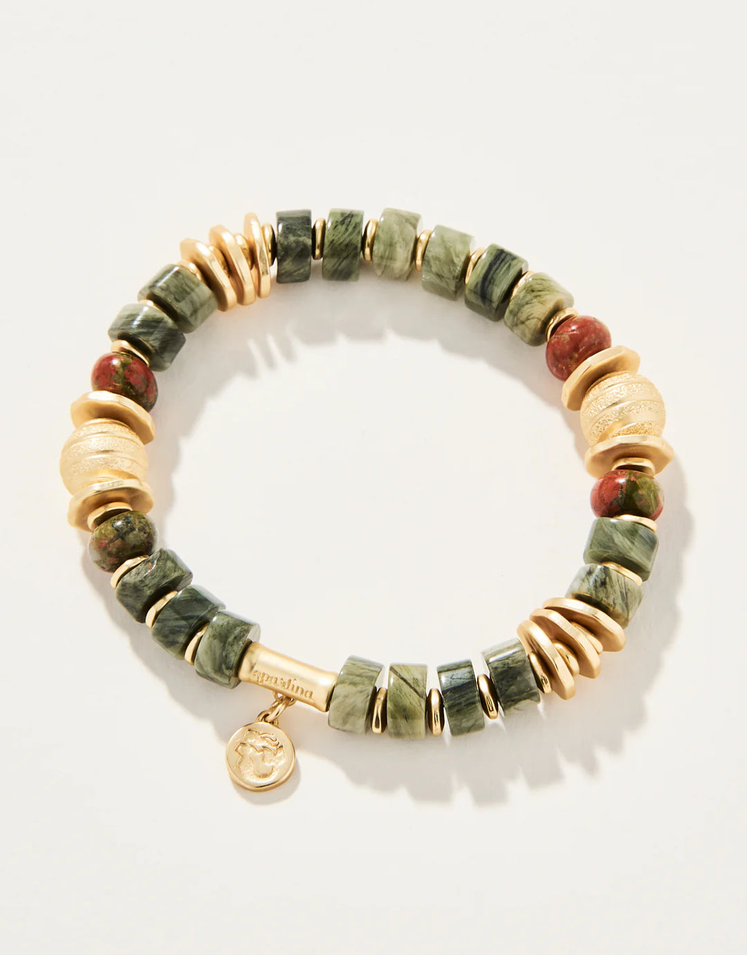 Spartina Stone Stretch Bracelet 8mm Unakite/Jasper
