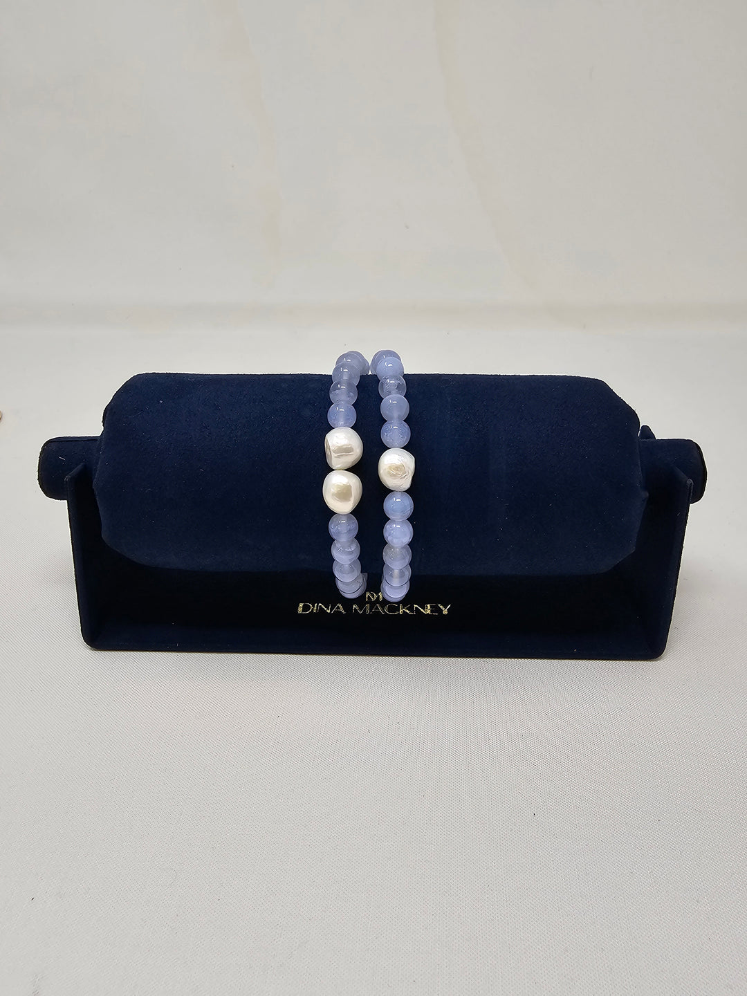 Dina Mackney Chalcedony And Pearl Bracelet