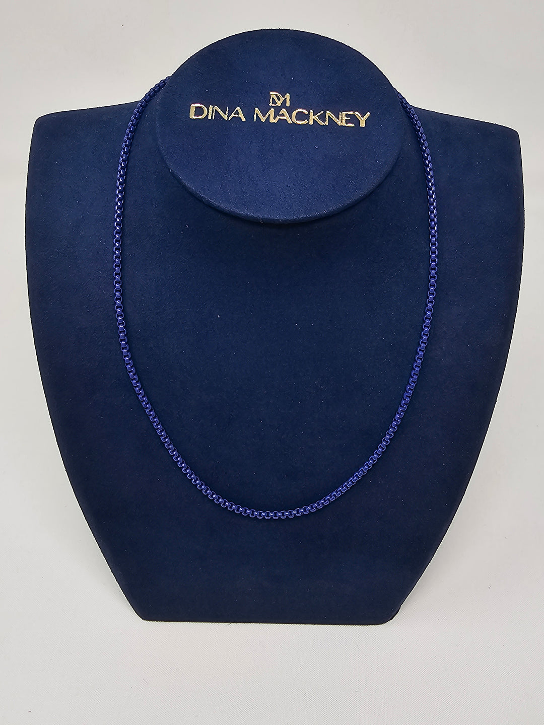 Dina Mackney Navy Enamel Necklace