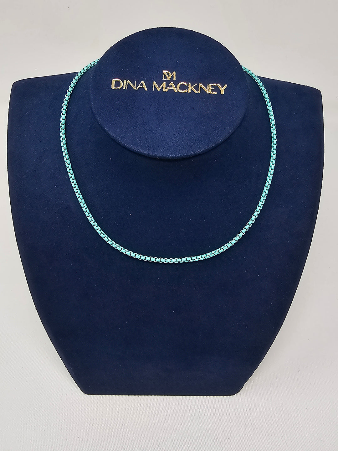 Dina Mackney Sea Foam Green Enamel Necklace