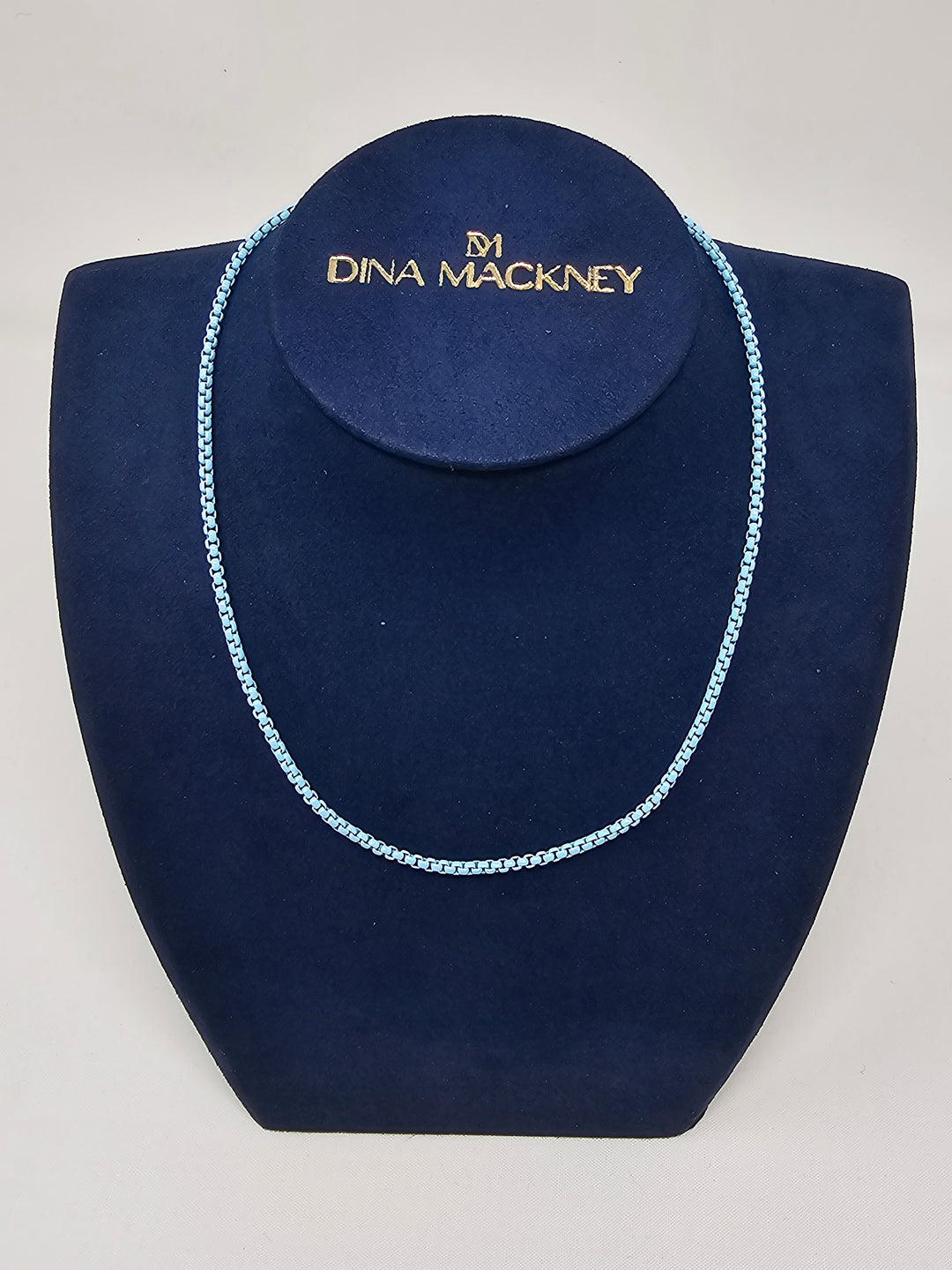 Dina Mackney Sky Blue Enamel Chain