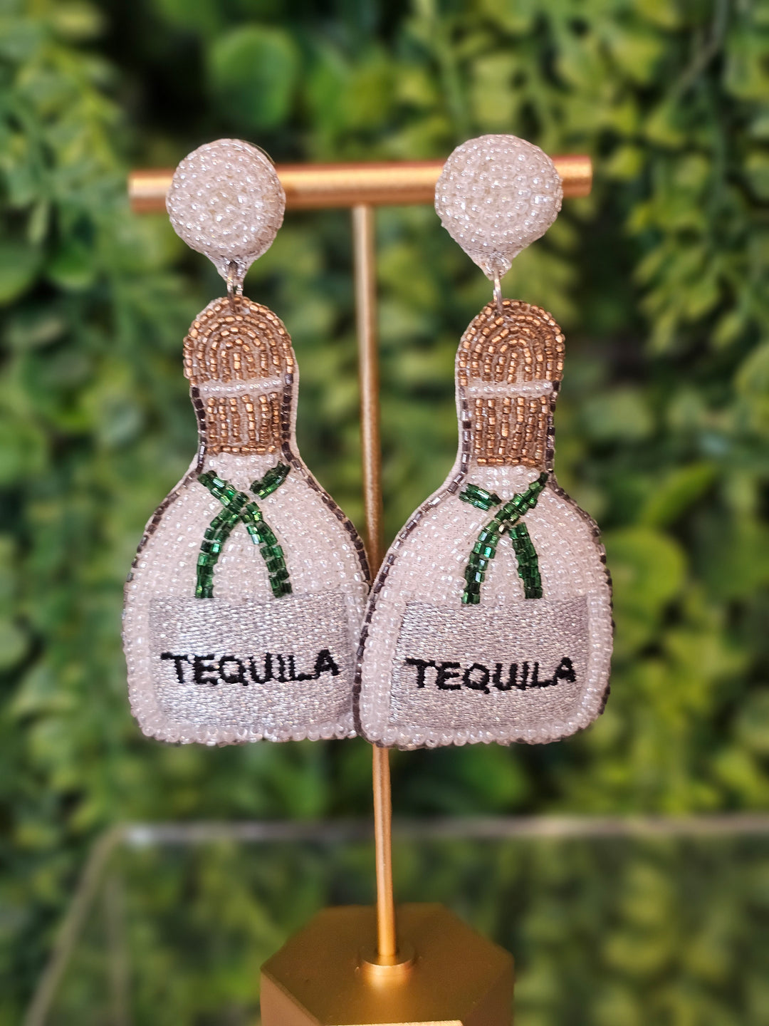 Allie Beads Tequila Bottle Earrings