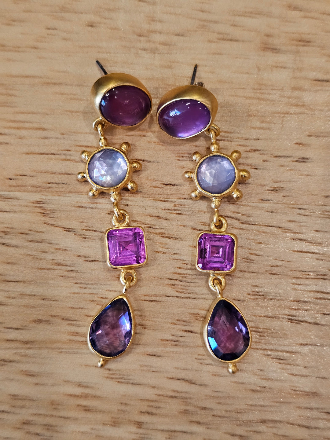 Dina Mackney Linear Pink Earring