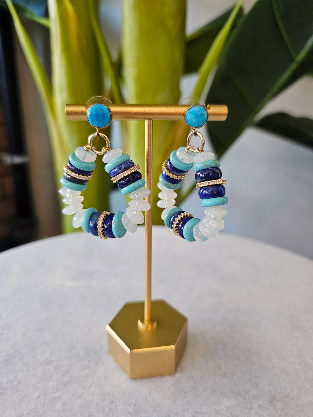 Opalite Lapis Earrings