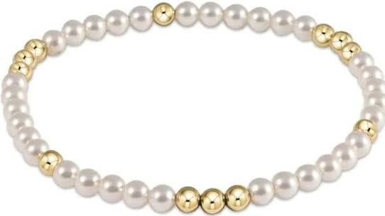 Enewton Pearl Sincerity Pattern 4MM Bead Bracelet 6MM Gold