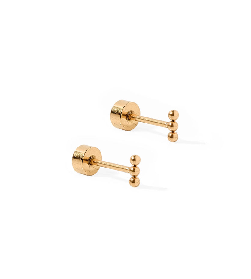 Linny& Co Screwback Stud Earring Tally Gold