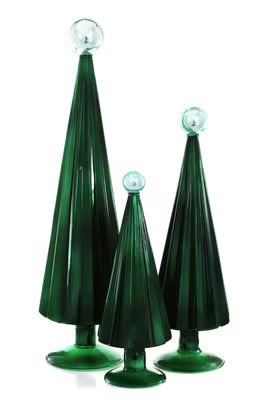 Cody Foster Pleated Dark Green Tree Set of Three