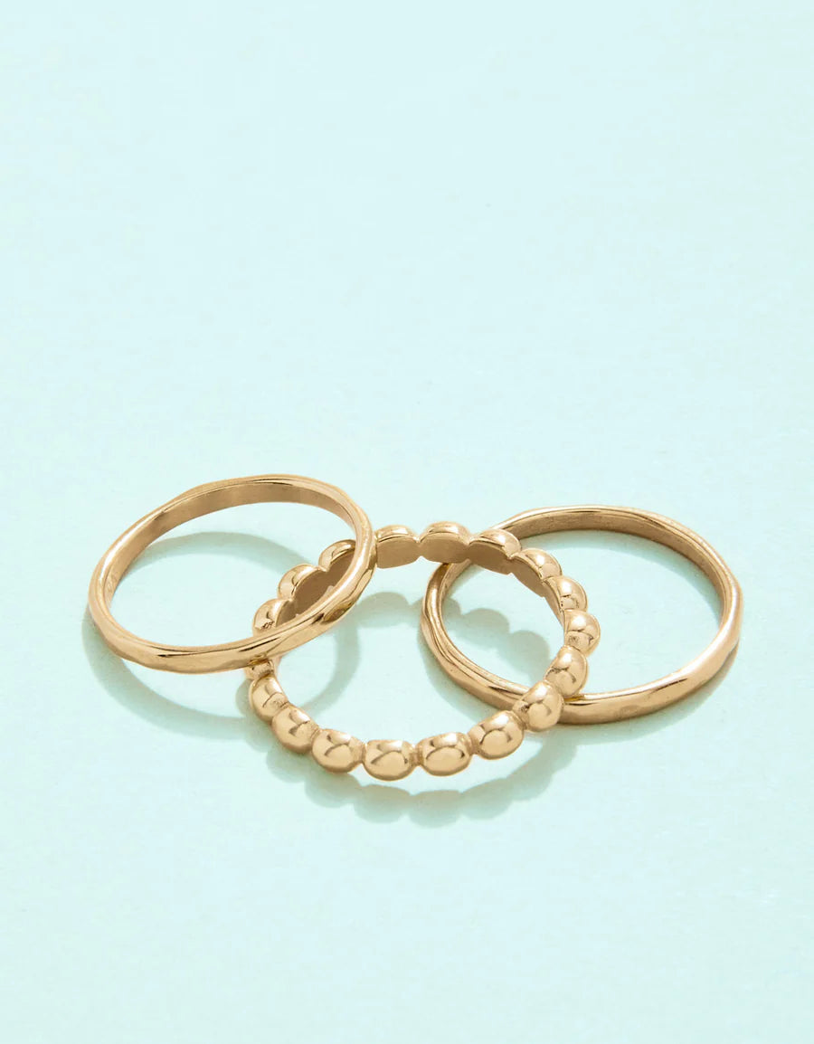 Spartina Shelter Cove Ring Stack Gold