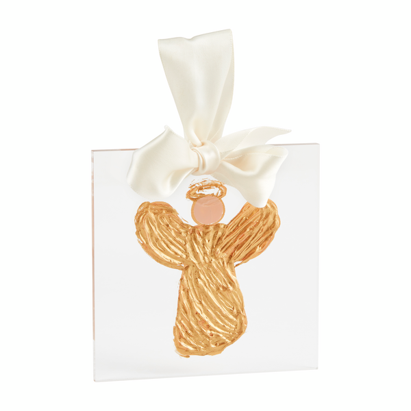 Mudpie Acrylic Gold Angel Ornament