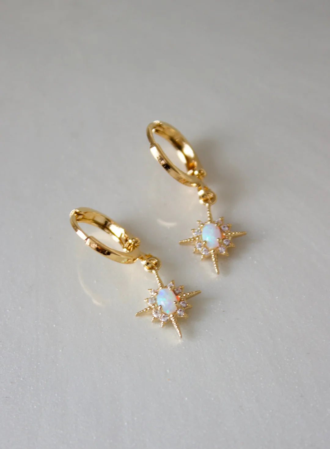 Katie Waltman Jewelry Opalite Star Huggies