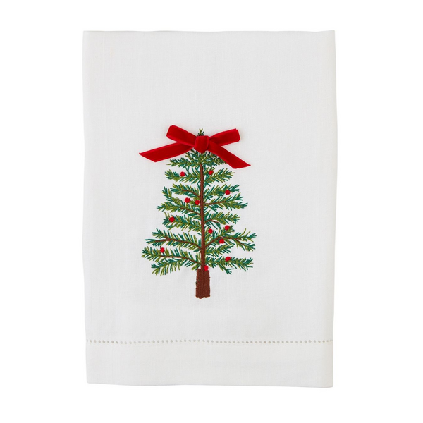 Mudpie Single Embroidered Tree Towel