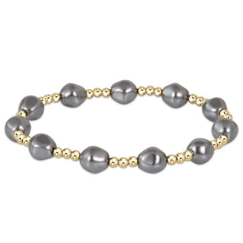Enewton Extend - Admire Gold Bead Bracelet- Pearl Dark Grey