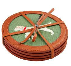 Mud Pie Dog EMB Icon Coaster