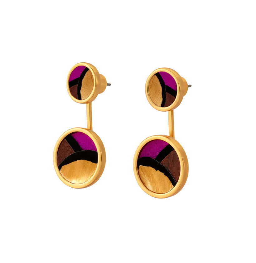 Brackish Sophia Bezel Jacket Earring