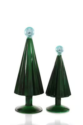 Cody Foster Pleated Dark Green Tree Set of Two
