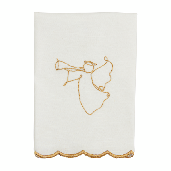 Mudpie Angel Embroidered Towel