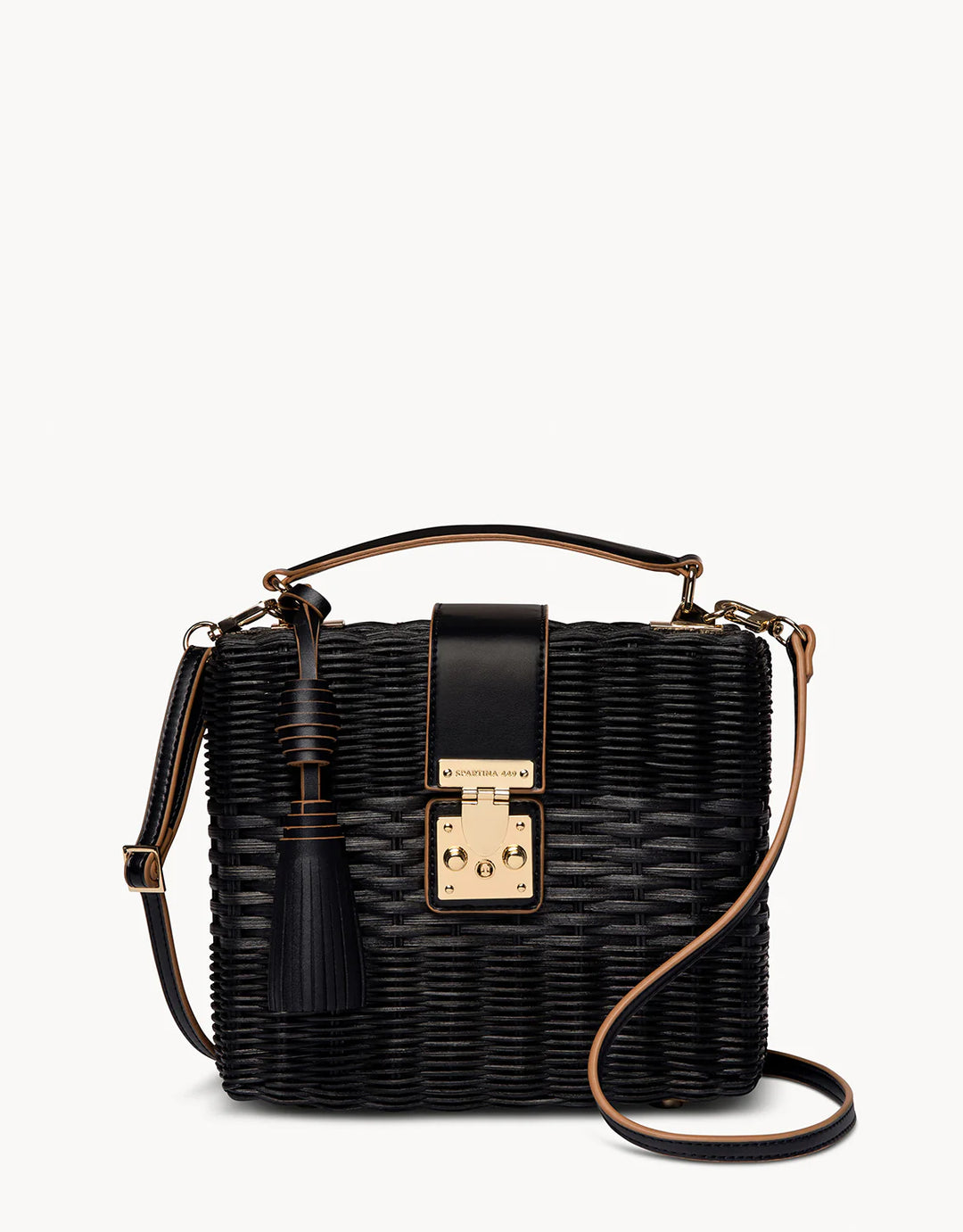 Spartina - Rattan Box Bag Black