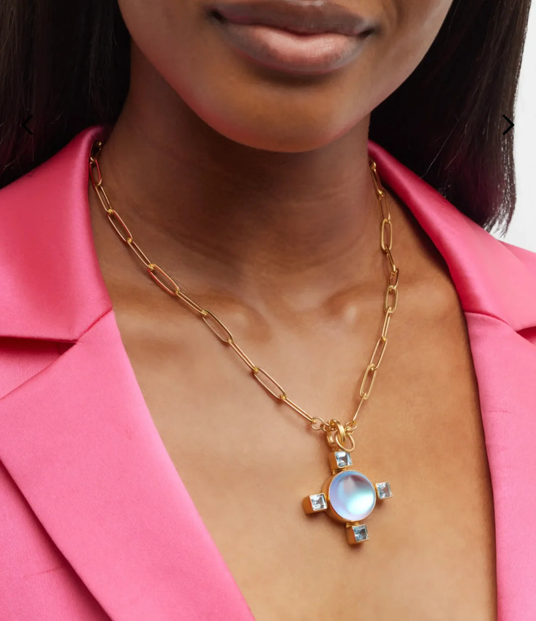 Dina Mackney Luminite Blue Topaz Necklace