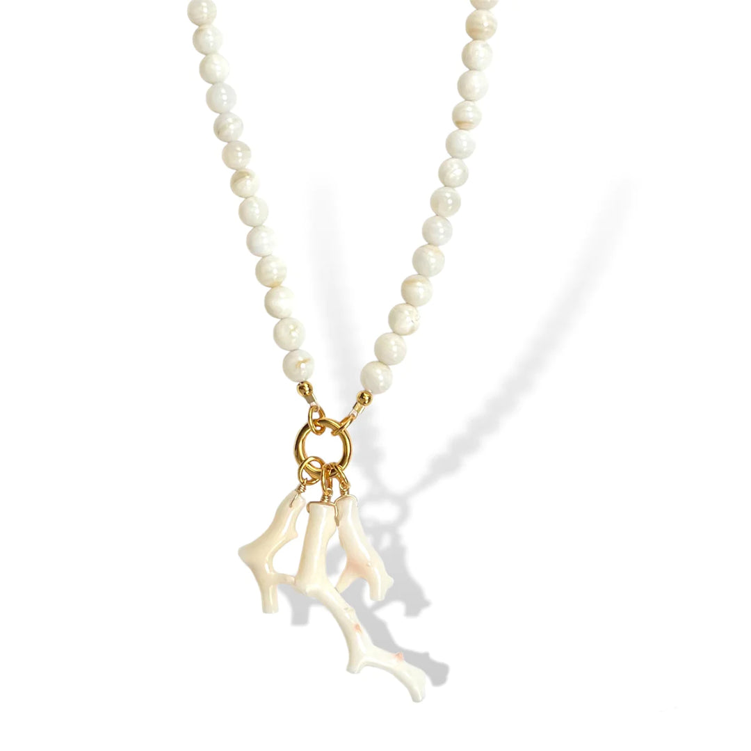 Dina Mackney Coral Necklace - Moonstone
