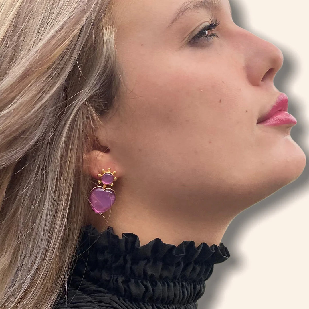 Dina Mackney Doublet Heart Earring