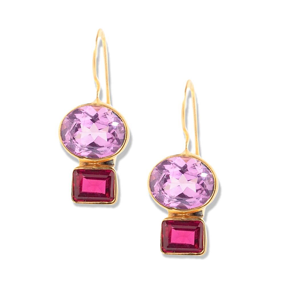 Dina Mackney Pink Sapphire Middie Earring