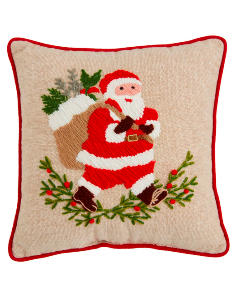 Mudpie Santa Christmas Icon Mini Pillow