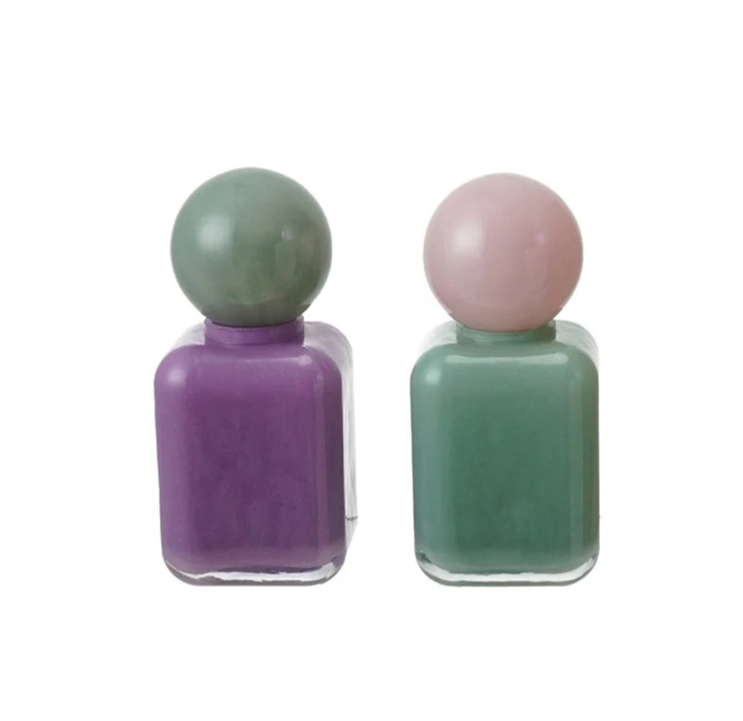 Hazel Mazel Assorted Glass Bottle With Stopper Set Of Two