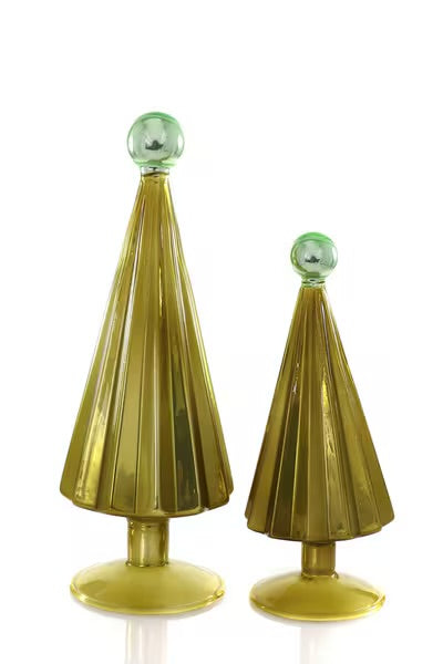 Cody Foster Pleated Green Trees Set of Two