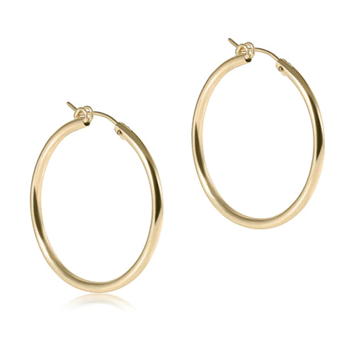 enewton 1.5" Round Smooth Gold Hoop
