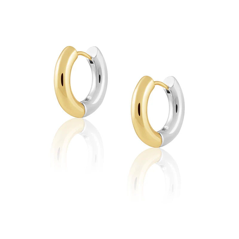 Sahira - Gala Two-Tone 18k Gold Plated Hoop