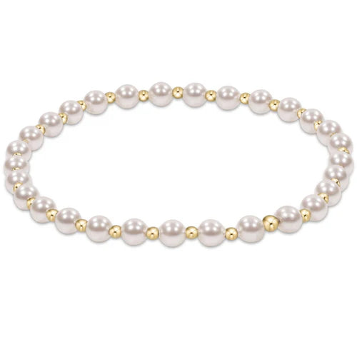 Enewton Classic Grateful Pattern 4MM Bead Bracelet Pearl