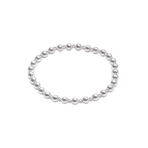 Enewton Pearl Grateful Pattern 4MM Bead Bracelet 6MM Sterling