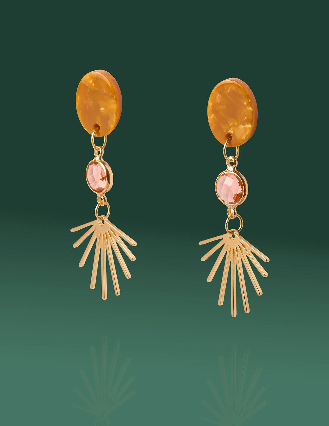 Tribe And Temple Fall Neutral Three Tier Dangle Earring