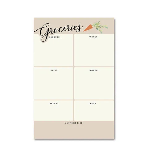 Ginger P Designs Groceries Notepad