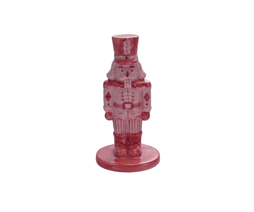 Creative Co-Op Stoneware Nutcracker Taper Holder