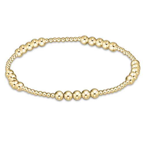 Enewton Classic Blissful Pattern 2MM Bead Bracelet 4MM Gold
