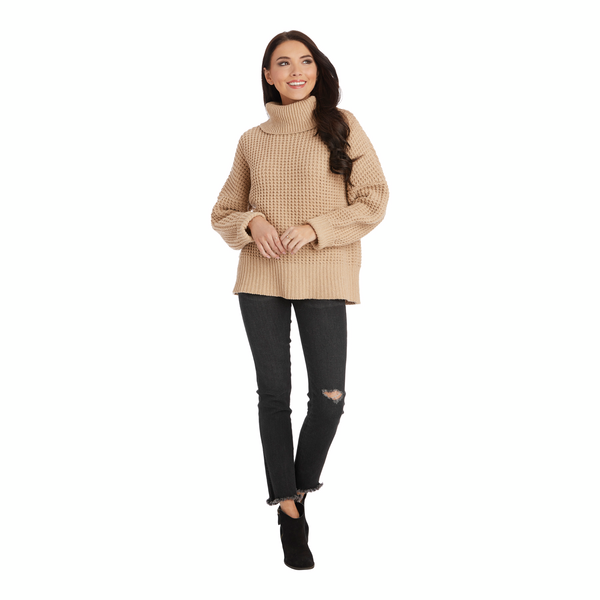 Latte Waffle Knit Sweater