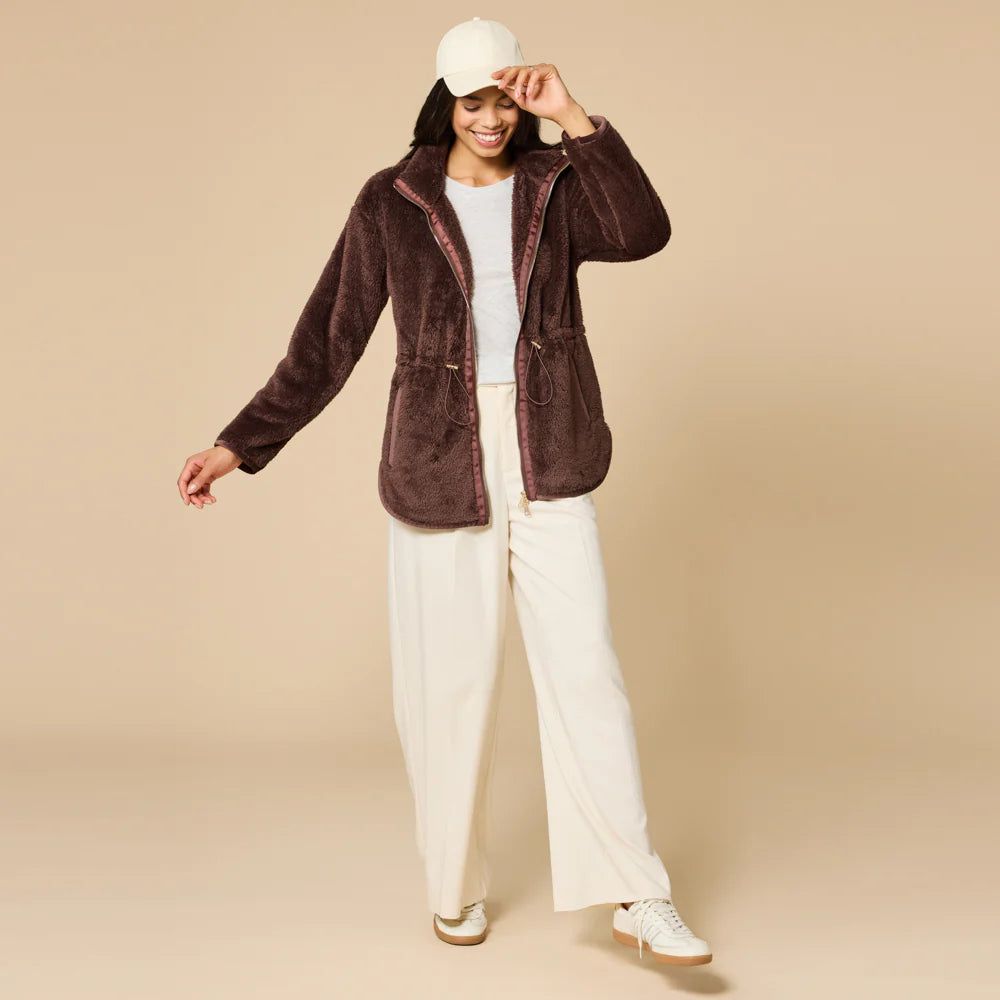 Softies DreamPlush Zip Tunic Espresso