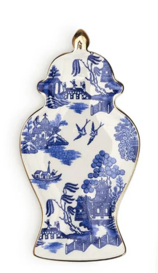 Twos Company Ginger Jar Trinket Tray Set Of Three