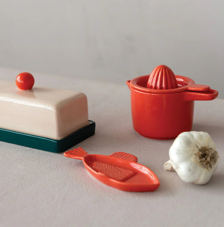 Hazel Mazel Stoneware Garlic Grater