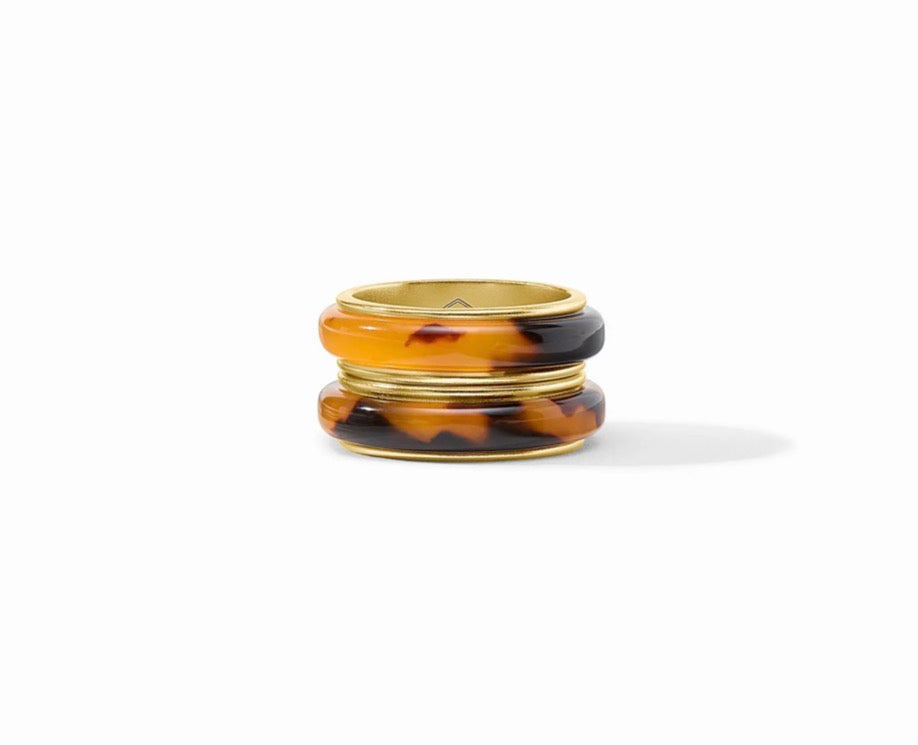 Julie Vos Carnaby Duet Ring Tortoiseshell