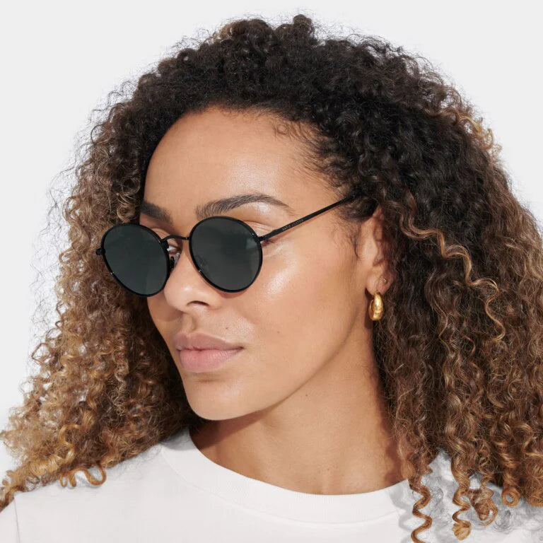 Katie Loxton Cannes Black Metal Sunglasses
