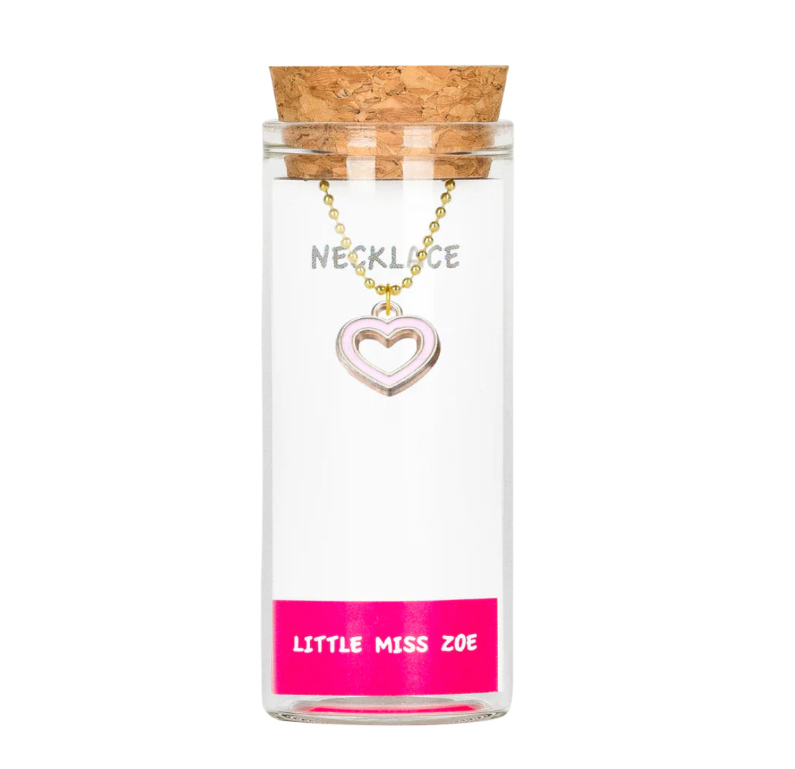 Little Miss Zoe Charm Necklace In Glass Bottle
