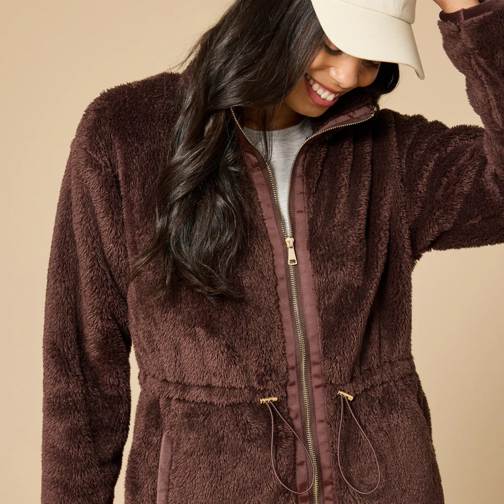 Softies DreamPlush Zip Tunic Espresso
