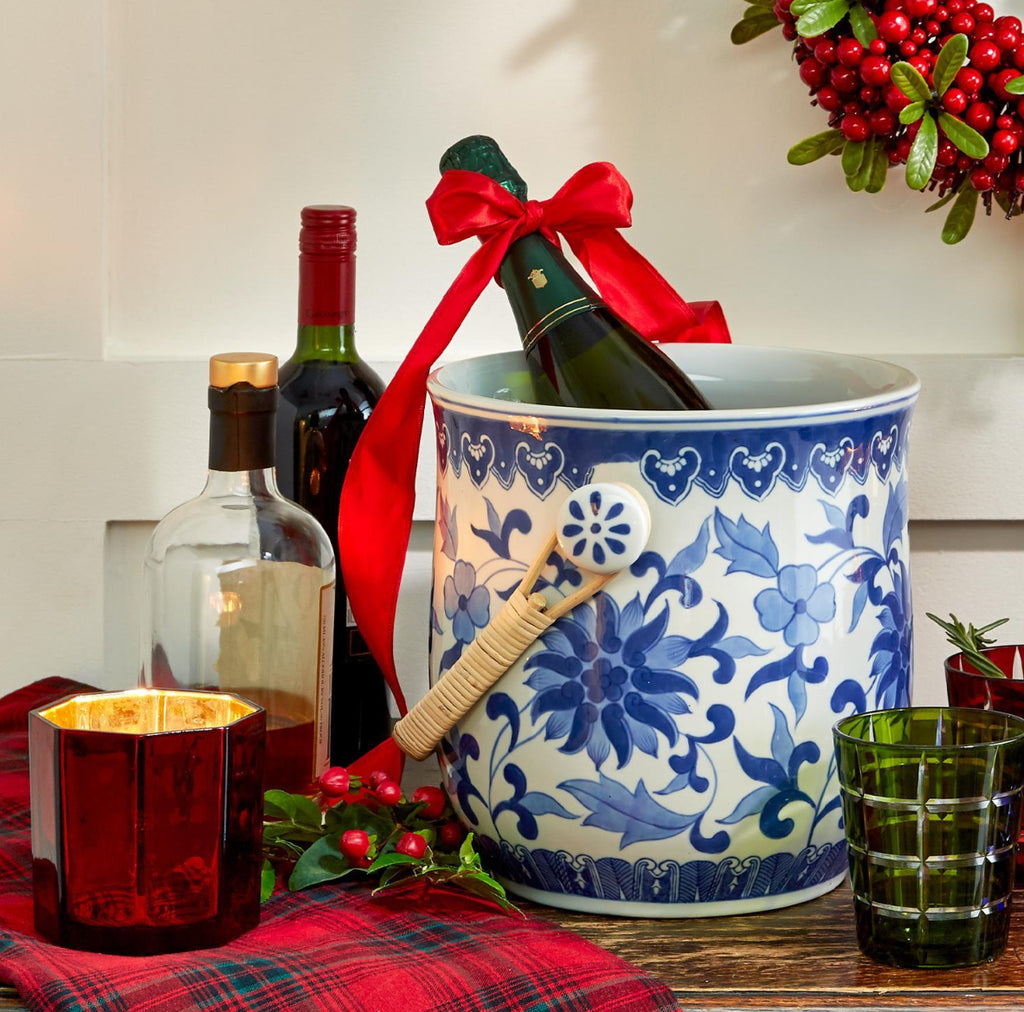 Twos Company Canton Collection Blue Willow Wine Chiller Bucket