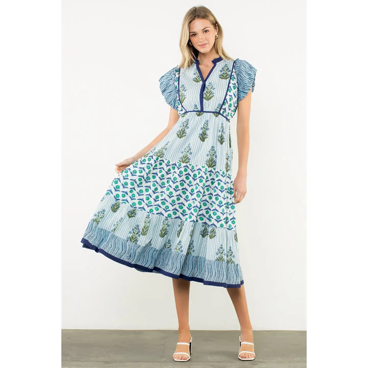 THML Blue Floral Maxi