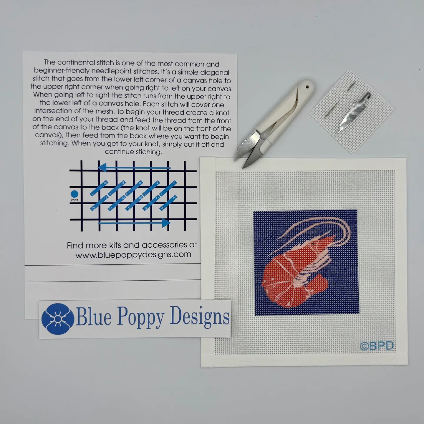 Blue Poppy Designs Needlepoint Kit