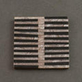 Grey Wood Coaster w/ Blk Lines